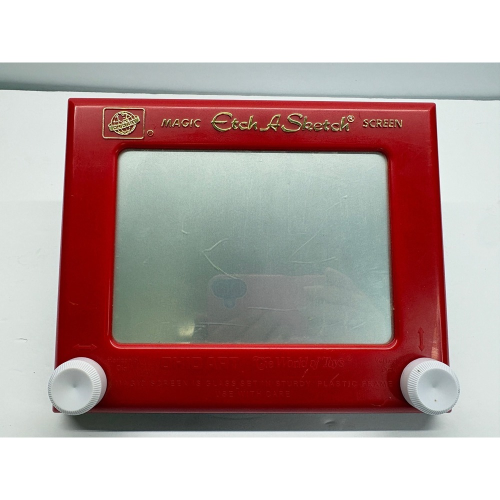 Vintage Ohio Art Magic Etch A Sketch Screen Classic Red Drawing Toy Tested